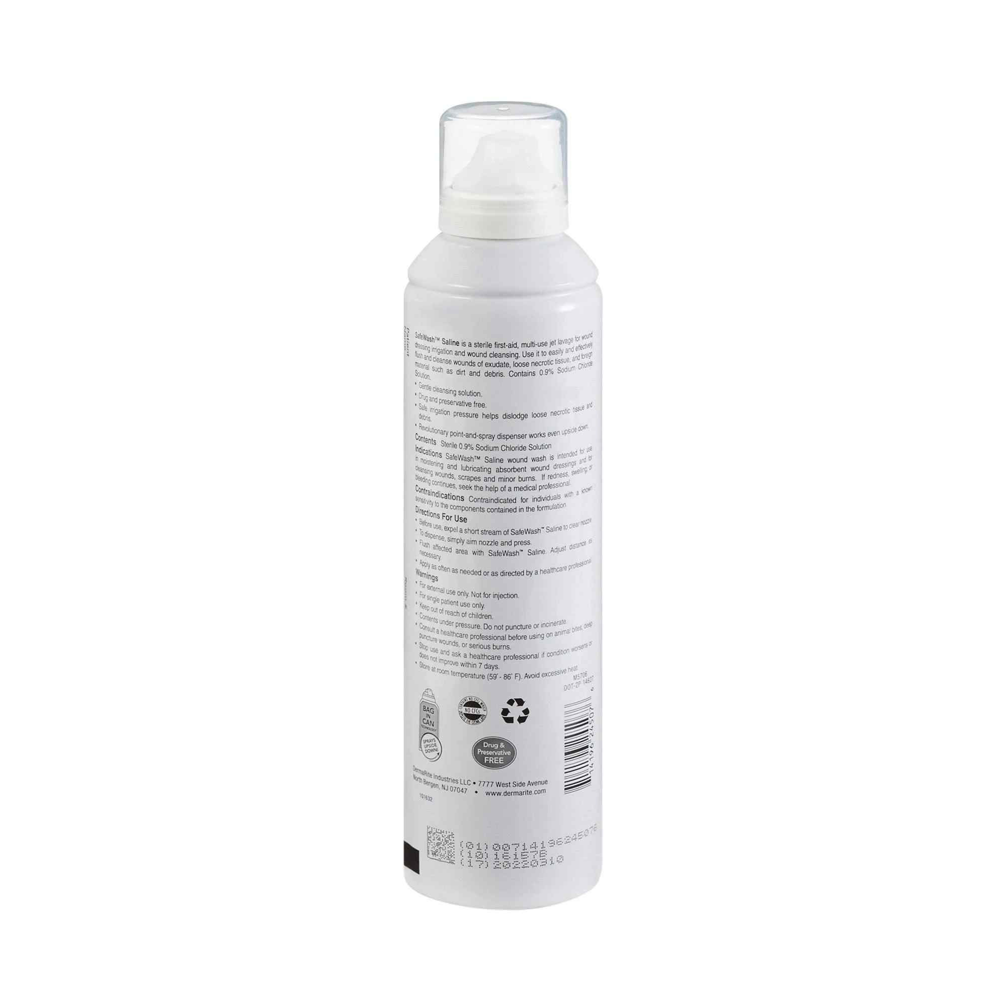 SafeWash Sterile Saline Wound Wash, 7.1 oz. Spray Can | Carewell