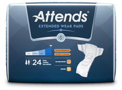 Attends Extended Wear Pads, Overnight