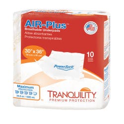 Tranquility Air Plus Underpads, Maximum
