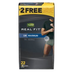 Depend Real Fit Disposable Male Adult Pull On Underwear with Tear Away Seams, Heavy Absorbency