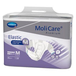 MoliCare Premium 8D Elastic Disposable Brief Adult Diapers with Tabs, Heavy Absorbency