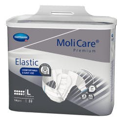 MoliCare Premium 10D Disposable Brief Adult Diapers with Tabs, Heavy Absorbency