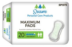 Secure Personal Care Products Maximum Bladder Control Pads