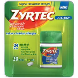 Zyrtec Indoor &amp; Outdoor Allergy Relief, 10 mg