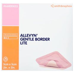 Allevyn Gentle Border Lite Silicone Gel Adhesive, 2&quot; X 2&quot;