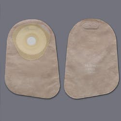 Premier Colostomy Pouch, 9&quot; Length, 1-3/8&quot; Stoma, Closed End, Beige