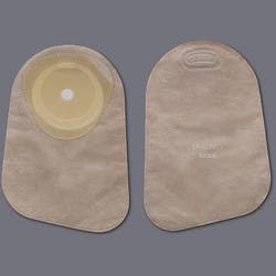Premier Colostomy Pouch, 9&quot; Length, 1&quot; Stoma, Closed End, Beige