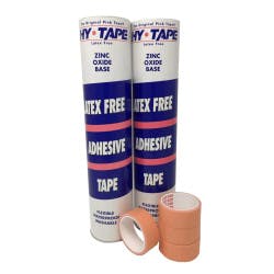 Hy-Tape Latex Free Zinc Oxide-Base Adhesive Tape, Waterproof, 1/2&quot; X 5 yds