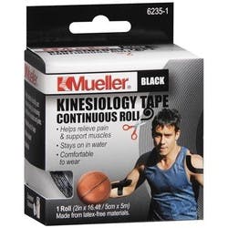 Mueller Kinesiology Tape, 2&quot; X 16.4', Black