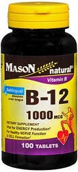 Mason Natural Vitamin B12 Dietary Supplement, 1000 mcg
