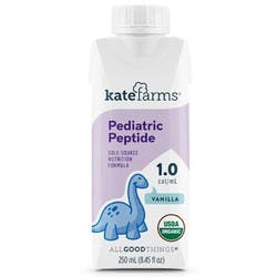 Kate Farms Pediatric Peptide 1.0 Sole-Source Nutrition Formula, Vanilla, 8.45 oz.