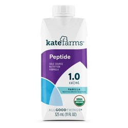 Kate Farms Peptide 1.0 Sole-Source Nutrition Formula, Vanilla, 11 oz.