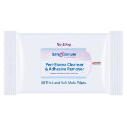 Safe n Simple Peri-Stoma Cleanser &amp; Adhesive Remover Wipes