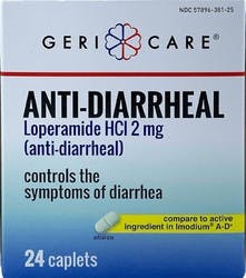 Geri-Care Anti-Diarrheal Loperamide HCI, 2 mg, 24 Caplets