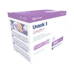 Unistik 3 Comfort Side Fire Single-Use Safety Lancet, 28g