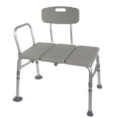 McKesson Knocked Down Bath Transfer Bench with Removable Arm Rail