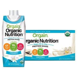 Orgain Organic Nutrition Vegan All-In-One Protein Shake, Vanilla Bean, 11 oz.