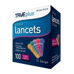 TRUEplus Sterile Lancets, 33 Gauge