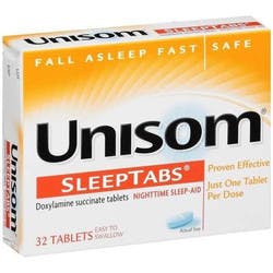 Unisom SleepTabs Nighttime Sleep-Aid, 25 mg, 32 Tablets