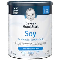 Gerber Good Start Soy For Tummies Sensitive to Milk Infant Formula with Iron, 12.9 oz.