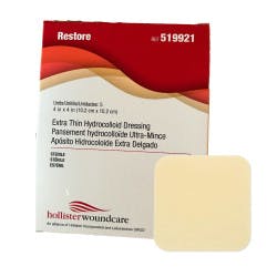 Hollister Extra Thin Hydrocolloid Dressing, 4 X 4&quot;
