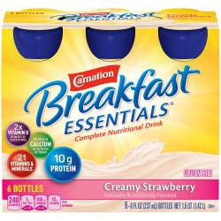 Carnation Breakfast Essentials Complete Nutritional Drink, Strawberry, 8 oz,