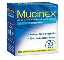 Mucinex Cold and Cough Relief, 600 mg, 20 Tablets
