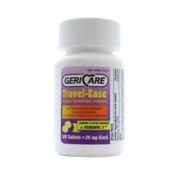 Geri-Care Travel Ease Nausea Relief, 25 mg, 100 Tablets