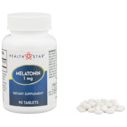 Health Star Melatonin, 1 mg., 90 Tablets