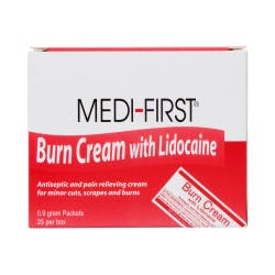 Medi-First Burn Cream with Lidocaine, 0.9g Packets