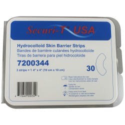 Securi-T USA Hydrocolloid Skin Barrier Strip, 4 X 4&quot;