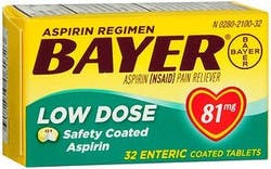 Bayer Low Dose Safety Coated Aspirin, 81 mg