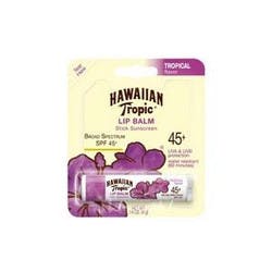 Hawaiian Tropic Tropical Lip Balm with SPF 45+, 0.14 oz