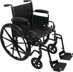 PMI ProBasics K2 Standard Hemi Wheelchair, Flip Back Arms
