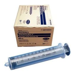 Monoject Syringe, Toomey Tip, Without Needle, 60mL