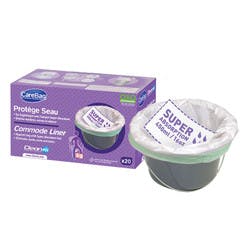 Carebag Commode Pail Liner with Super Absorbent Pad