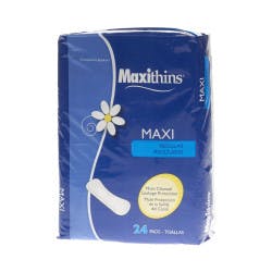 Maxithins Maxi Pads, Regular Absorbency