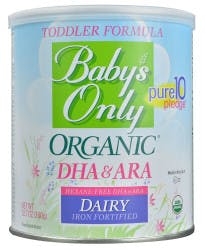 Baby's Only Organic with DHA &amp; ARA Dairy Iron Fortified Toddler Formula, 12.7 oz.