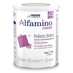 Nestle HealthScience Alfamino Junior Amino-Acid Based Pediatric Formula, Vanilla, 14.1 oz.