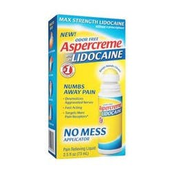 Aspercreme Maximum Strength with Lidocaine Pain Relieving Creme, Roll-On, 2.5 oz.