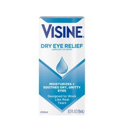 Visine Dry Eye Relief Lubricant Eye Drops, 0.5 oz.