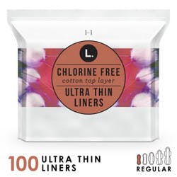 L. Chlorine Free Ultra Thin Liners, Regular Absorbency