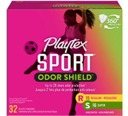 Playtex Sport Odor Shield Tampons Multipack, Regular &amp; Super Absorbencies