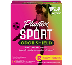 Playtex Sport Odor Shield Tampons, Regular Absorbency