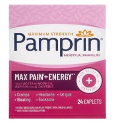 Pamprin Max Pain+Energy Mensural Pain Relief, Maximum Strength, 24 Caplets
