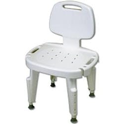 Maddak Inc Bath Safe Adjustable Shower Seat with Back, No Arms
