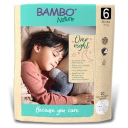 Bambo Nature Overnight Baby Diapers with Tabs, Heavy Absorbency