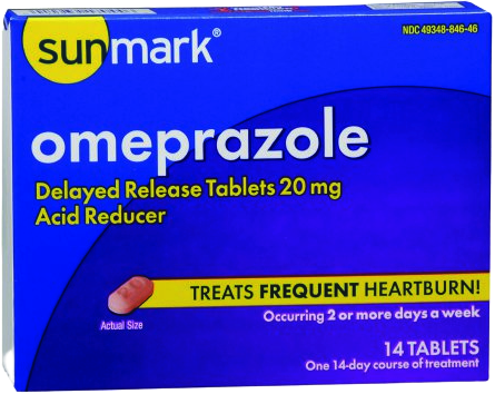 Sunmark Omeprazole Delayed Release Tablets Acid Reducer, 20 mg