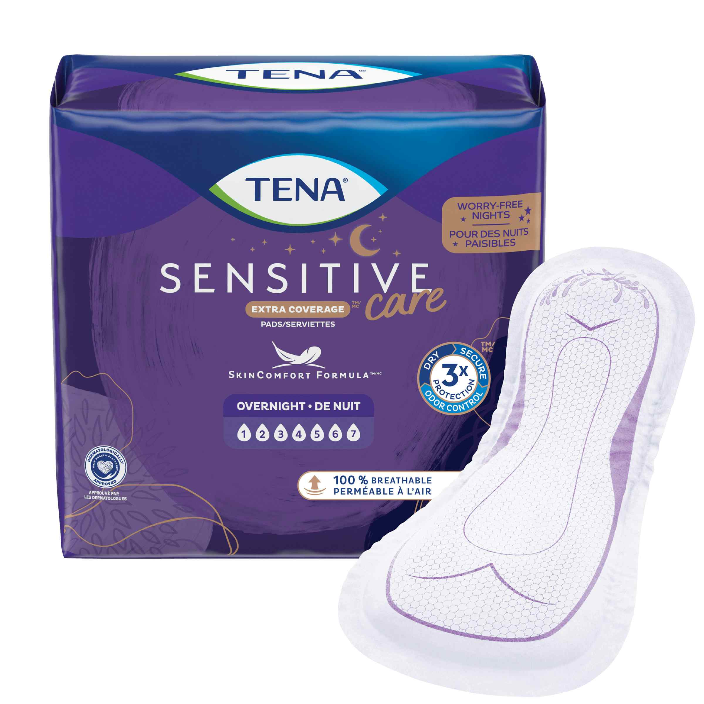 TENA Intimates Overnight Incontinence Pads, Maximum Absorbency
