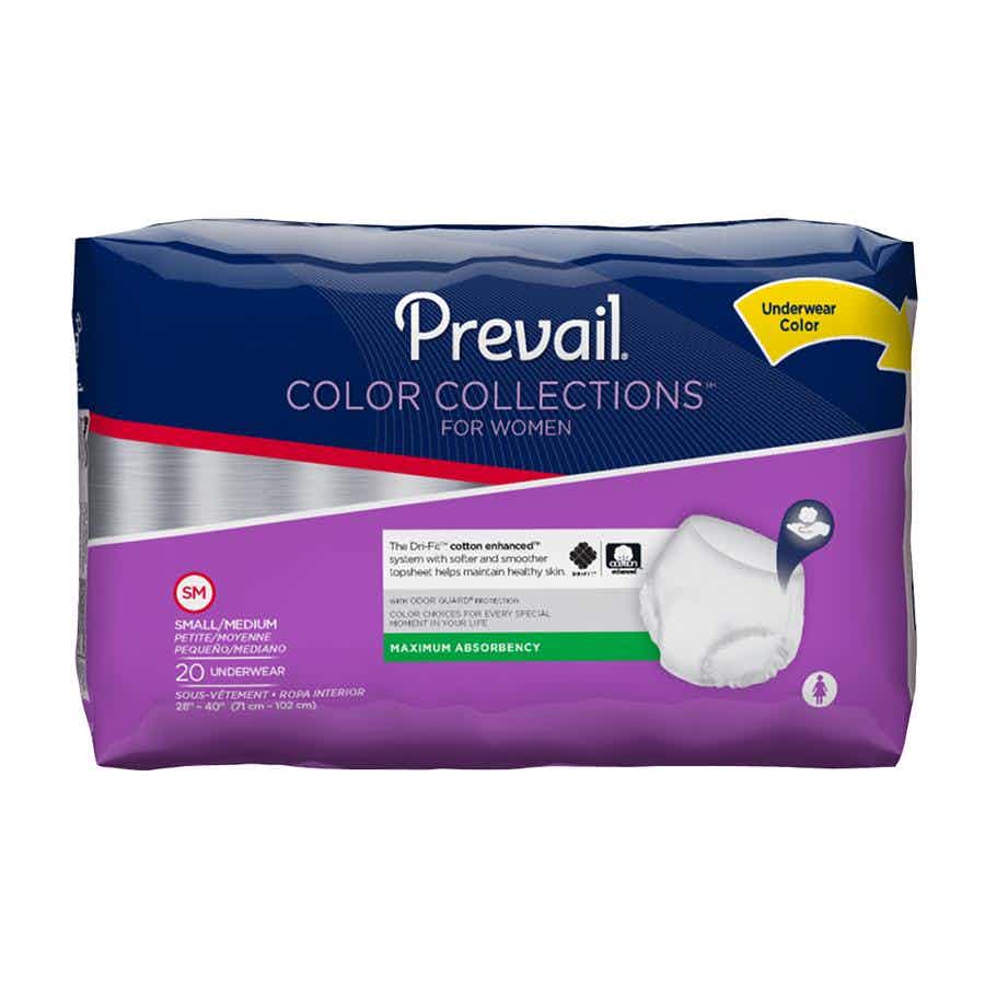 Prevail Color Collections Pull-Up Underwear for Women, Maximum